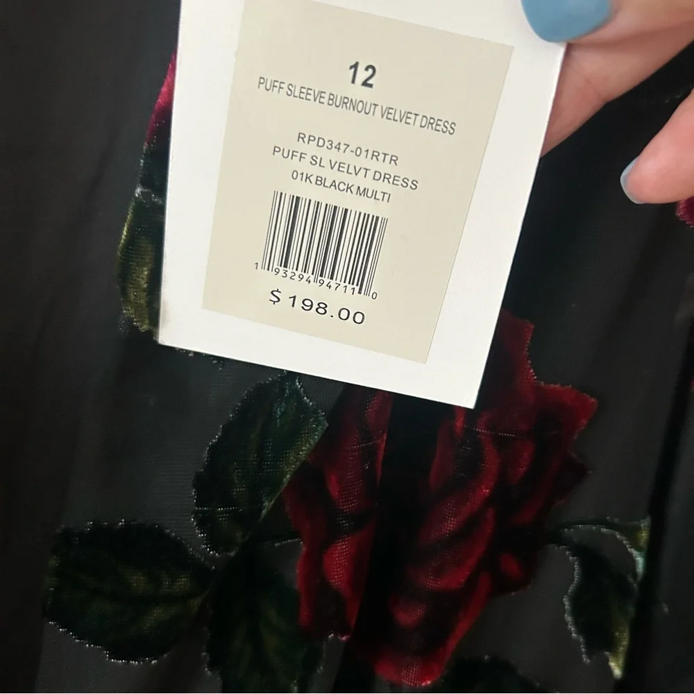 Rachel Parcell Black and Red Floral Midi Dress - Picture 5 of 6